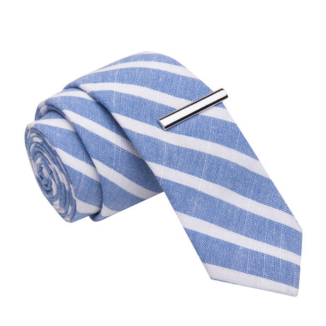 Bonanza Manza + Tie Clip // Blue