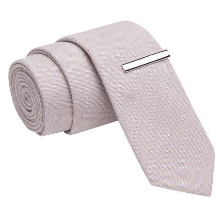 Wine On The Rug + Tie Clip // Ivory