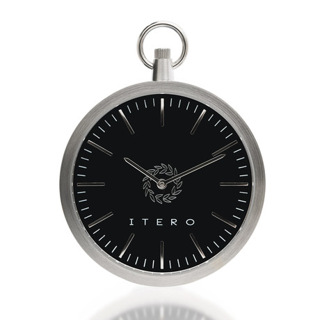 Itero Watch // Pocket Watch Quartz // Platinum Black