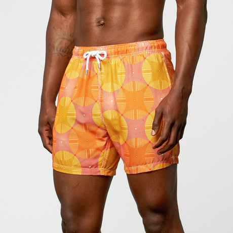 BERTIGO // Bubble Swim Short // Orange (2XL)