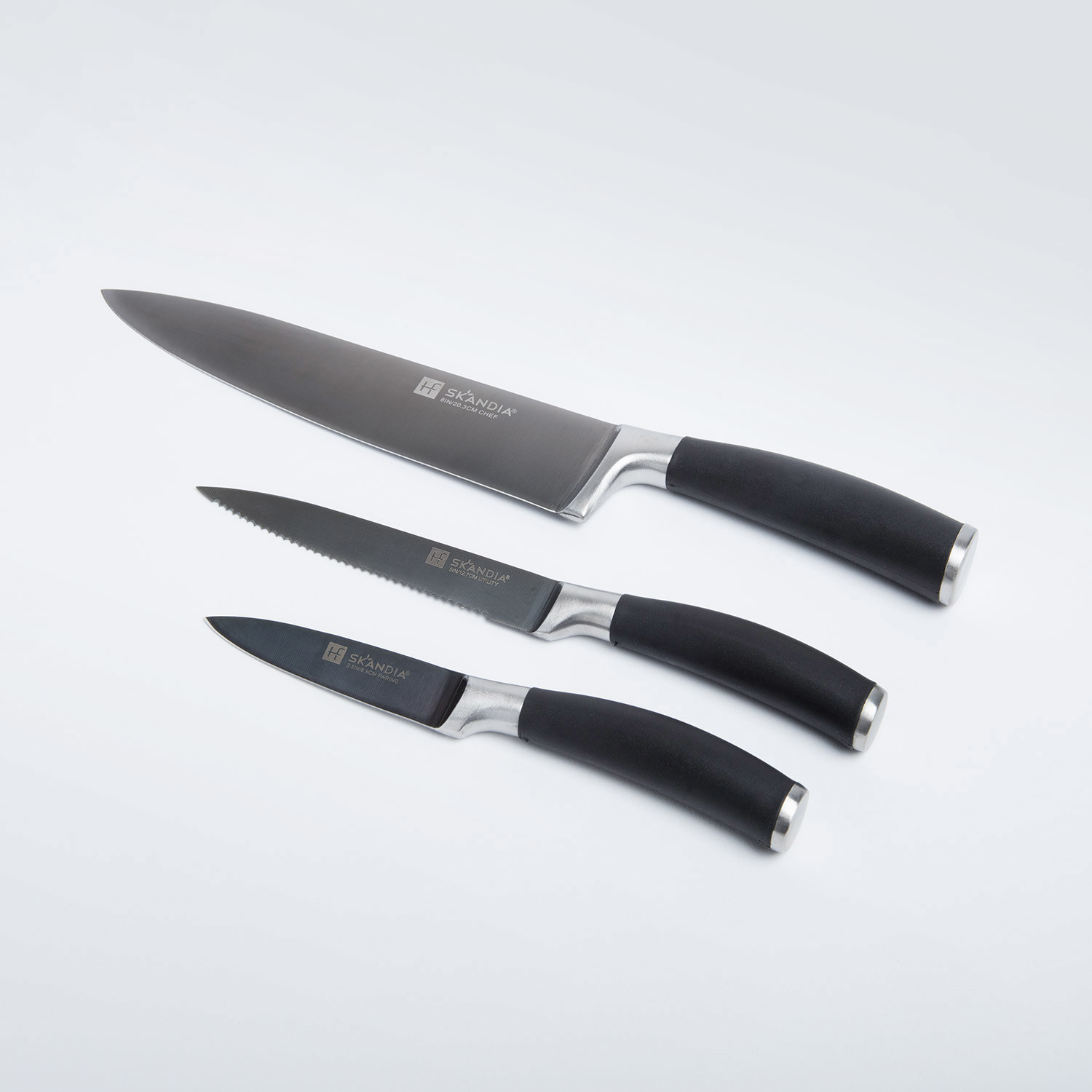 SKANDIA Hampton Forge Onyx 3-piece Cutlery Set Chef Utility Paring