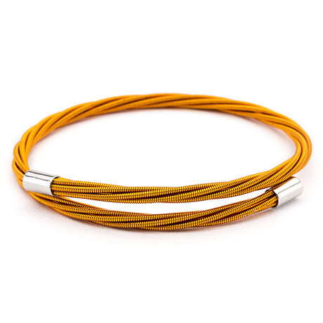 Outrageous Guitar String Bracelet // Orange