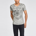 Maori + Skull Tee // Light Grey (M)