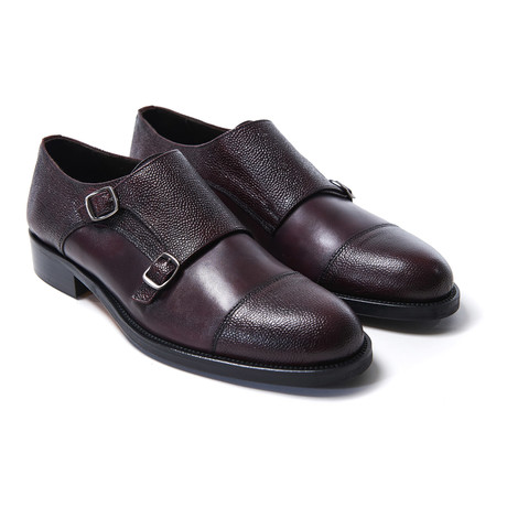 British Passport // Toe Cap Monk Strap // Bordeuax (Euro: 40)