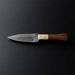 Double Edged Dagger // Bone + Walnut Wood