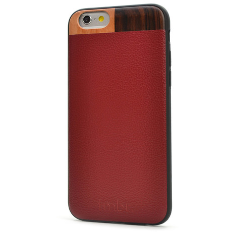 Faux Leather + Wood Case // Maroon (iPhone 6/6S)