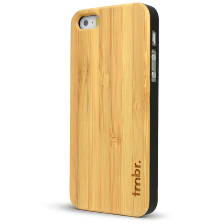 Black iPhone SE Case (Bamboo)