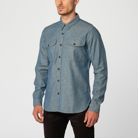 Utility Button-Up Shirt // Indigo (S)