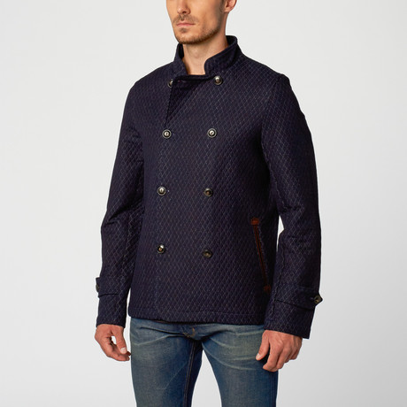 Modern Quilted Chef Jacket // Navy (S)