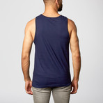 White Lines Tank // Navy (2XL)