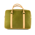 Martin Briefcase (Olive Green + White Oak)