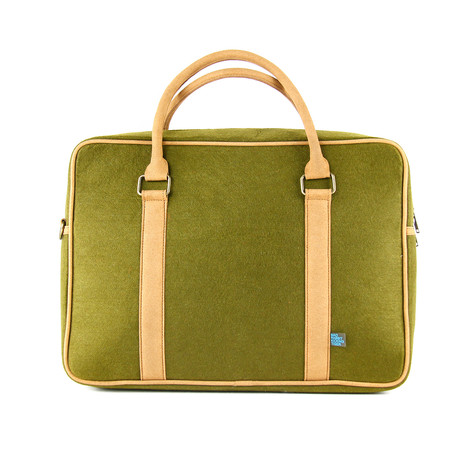 Martin Briefcase (Olive Green + White Oak)