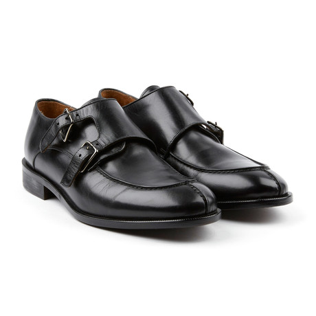 Astor Double Monk Shoe // Black (US: 7)