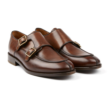 Astor Double Monk Shoe // Tobacco (US: 9.5)