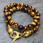 Matte Black Onyx + Tiger's Eye Bracelet