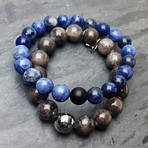 Dyed Jade + Sodalite Bracelet