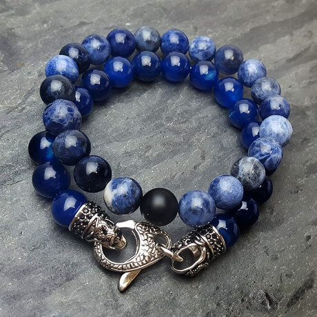 Blue Onyx + Sodalite Bracelet