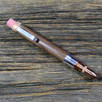 Timber Twist Bullet Pencil // Copper Bullet + Copper Clip (Walnut)