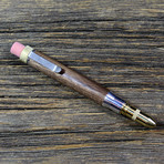 Timber Twist Bullet Pencil // Brass Bullet + Brass Clip (Walnut)
