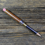 Timber Twist Bullet Pencil // Brass Bullet (Walnut)