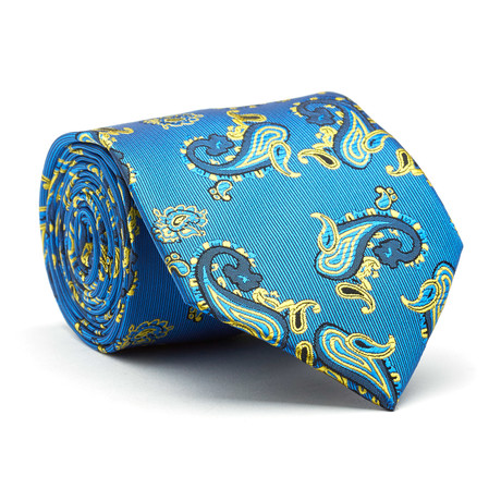 Hand Made Tie // Royal Blue Paisley