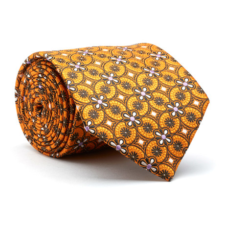 Hand Made Tie // Orange Floral