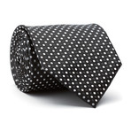 Hand Made Tie // White + Black Dot