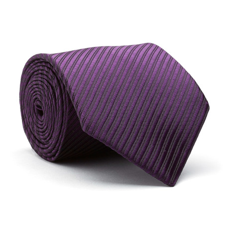 Hand Made Tie // Purple Stripe