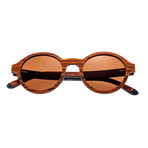 Maho Sunglasses (Silver + Walnut Frame // Black Lens)