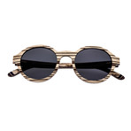 Maho Sunglasses (Silver + Walnut Frame // Black Lens)