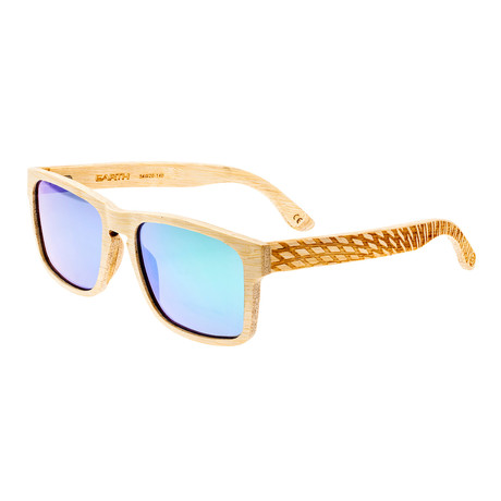Whitehaven Sunglasses (Bamboo + Ebony Frame // Green Lens)