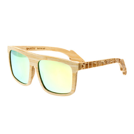 Aroa Sunglasses (Bamboo Frame // Yellow Lens)