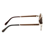 Talisay Sunglasses (Silver Metal + Walnut Frame // Brown Lens)