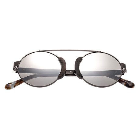 Talisay Sunglasses (Silver Metal + Walnut Frame // Brown Lens)