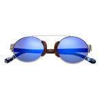 Talisay Sunglasses (Silver Metal + Walnut Frame // Brown Lens)