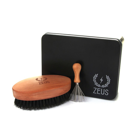 Military Style // Boar Bristle Oval Brush Set + Tin (Second Cut)