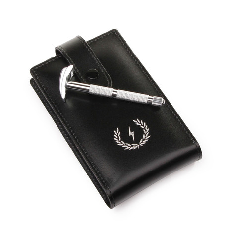 Moustache Razor Set + Leather Case