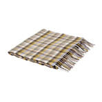 Lamb's Wool Scarf // Moss Brown Mini Check