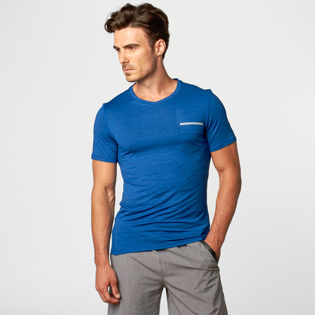 Alanic // Comfy Half Sleeve V-Neck T-Shirt // Blue (S)