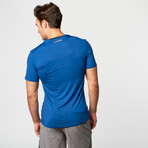 Alanic // Comfy Half Sleeve V-Neck T-Shirt // Blue (L)