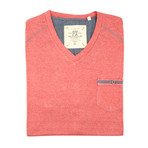 Short Sleeve V-Neck Tee // Lava Red (2XL)