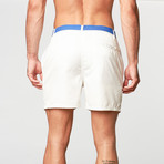 Beach Rays // Saint Tropez Swim Trunk // White (S)