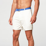 Beach Rays // Saint Tropez Swim Trunk // White (S)