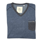 Short Sleeve V-Neck Raglan Tee // Eclipse (4XL)