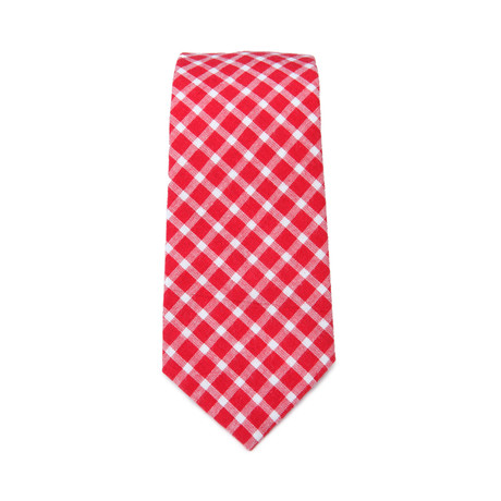 Picnic Plaid Tie // Red + White