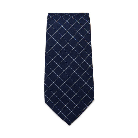 Graph Print Tie // Navy + White