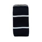 Striped Knit Tie // Black + White