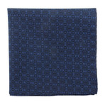 Moroccan Tiles Pocket Square // Deep Blue