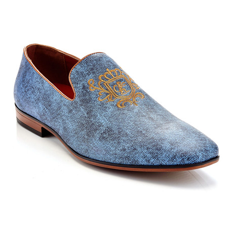 Henry Ferrera // Cuban Embroidered Loafers // Blue (US: 10)