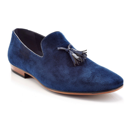Henry Ferrera // Robert Tassel Velour Slip-On Loafer // Navy (US: 10)